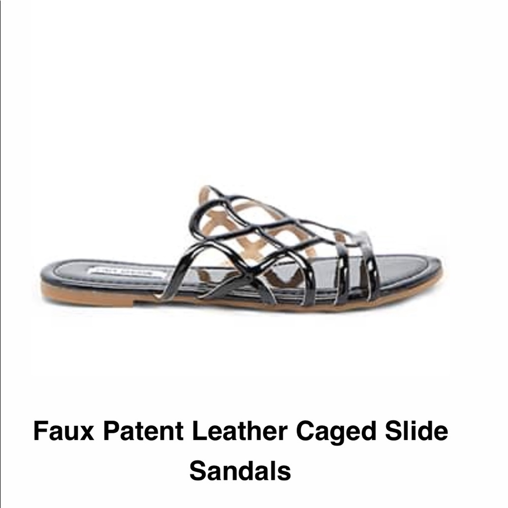NWT Cape Robbin Black Geometric Sandals